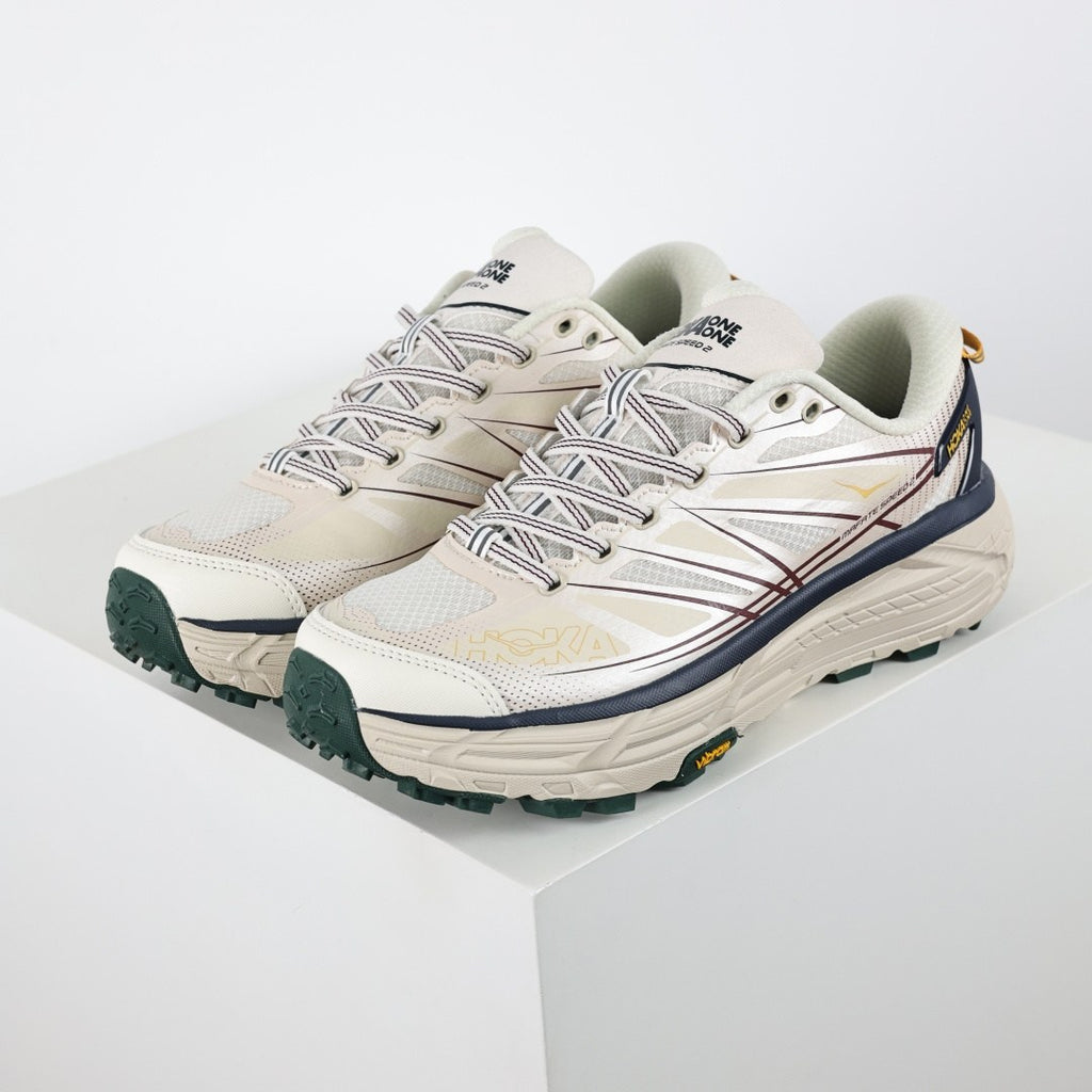 HOKA Mafate Speed 2 Hombre - Crema / Azul marino