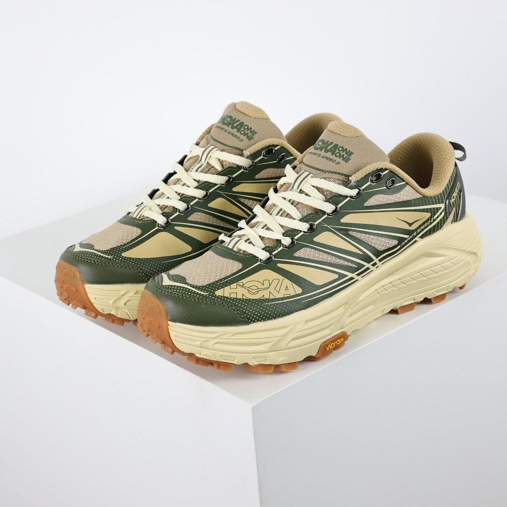 HOKA Mafate Speed 2 Hombre - Verde oliva / Crema