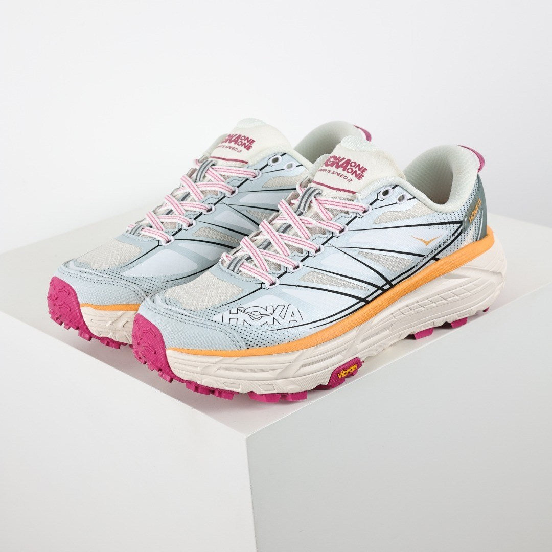 HOKA Mafate Speed 2 Mujer - Celeste / Rosa