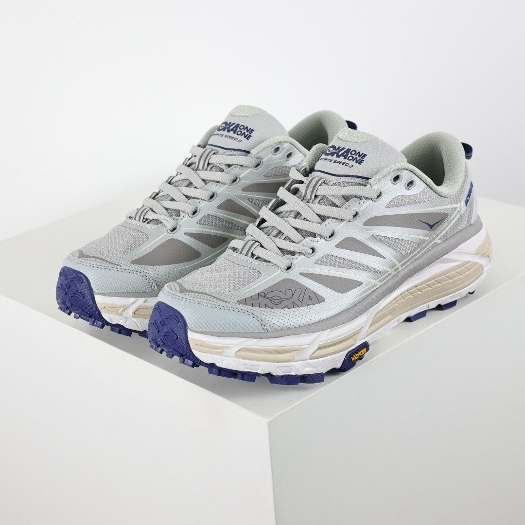 HOKA Mafate Speed 2 Mujer - Gris / Azul marino
