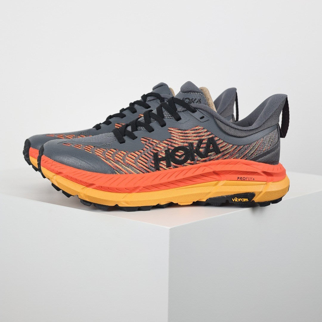 HOKA Mafate Speed 4 Hombre - Gris / Naranja