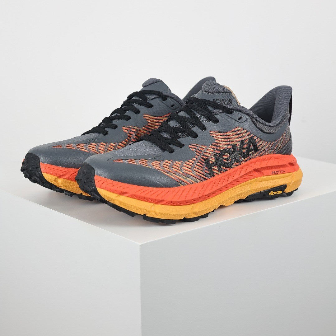 HOKA Mafate Speed 4 Hombre - Gris / Naranja