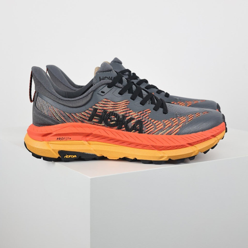 HOKA Mafate Speed 4 Hombre - Gris / Naranja