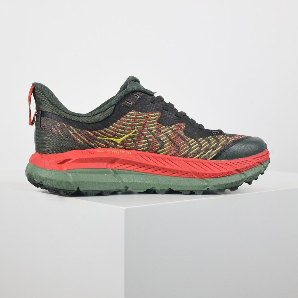 HOKA Mafate Speed 4 Hombre - Verde / Rojo