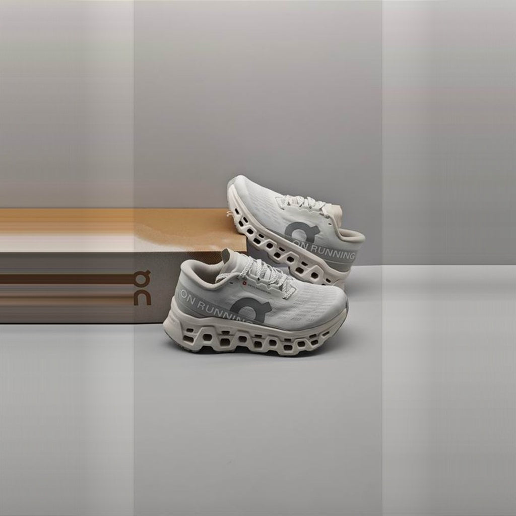 On Cloudmonster 3 Hombre - Blanco / Gris